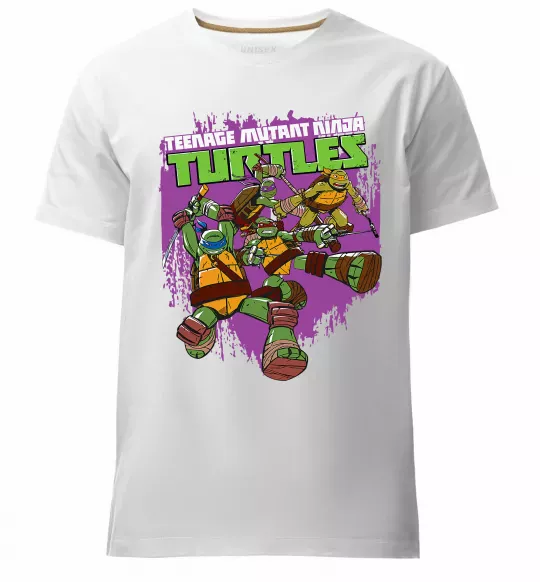 Чоловіча преміум футболка Ninja turtles art Білий фото