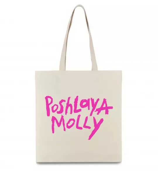 Эко-сумка Poshlaya Molly logo Бежевый фото