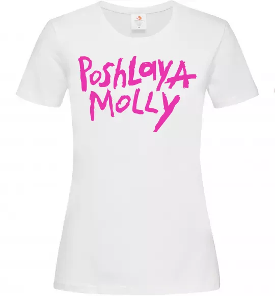 Жіноча футболка Poshlaya Molly logo Білий фото
