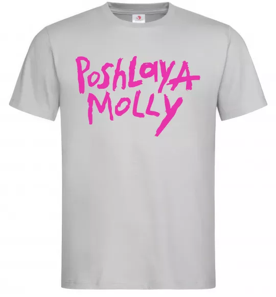 Чоловіча футболка Poshlaya Molly logo Сірий фото