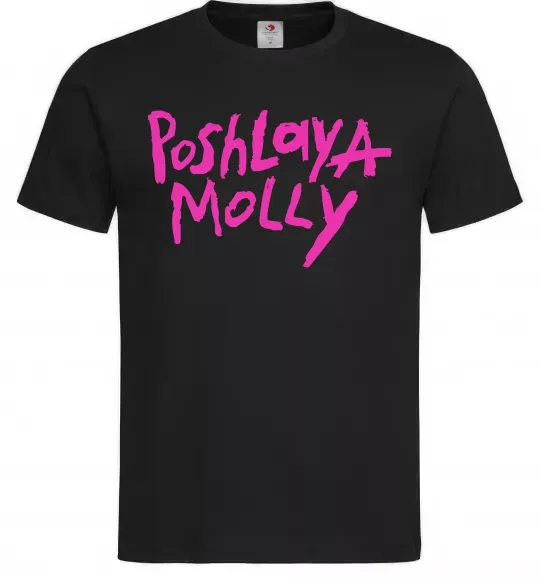Чоловіча футболка Poshlaya Molly logo Чорний фото