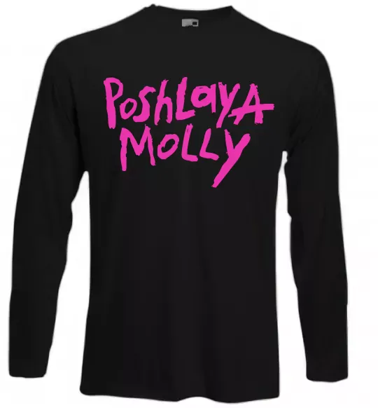 Лонгслив Poshlaya Molly logo Черный фото