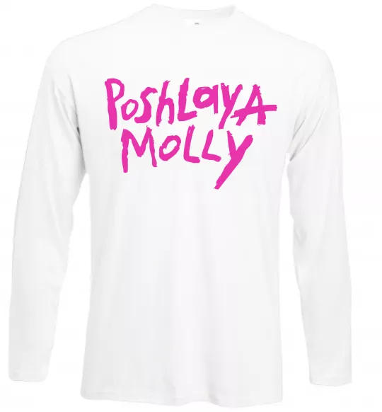Лонгслив Poshlaya Molly logo Белый фото
