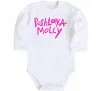 Дитячий бодік Poshlaya Molly logo Білий фото