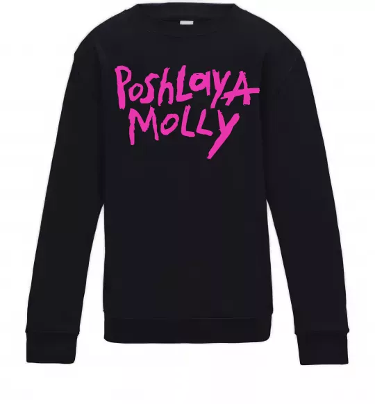 Детский Свитшот Poshlaya Molly logo Черный фото