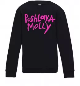 Дитячий світшот Poshlaya Molly logo Чорний фото