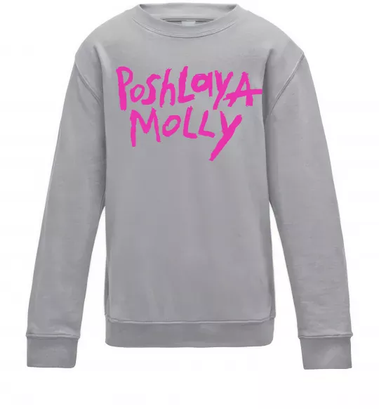 Детский Свитшот Poshlaya Molly logo Серый меланж фото