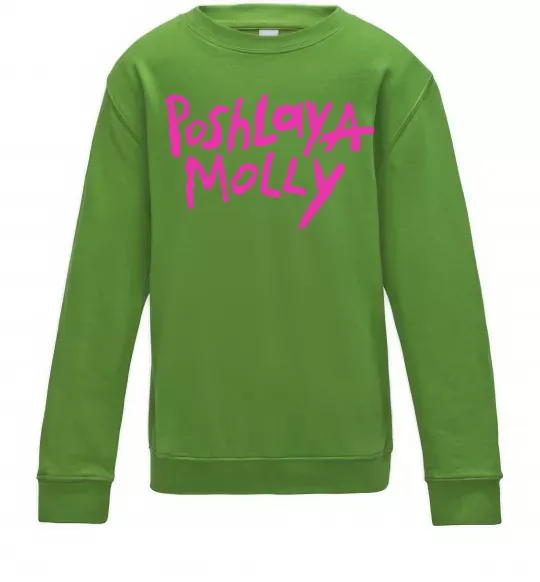 Детский Свитшот Poshlaya Molly logo Лаймовый фото
