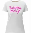 Женская премиум футболка Poshlaya Molly logo Белый фото