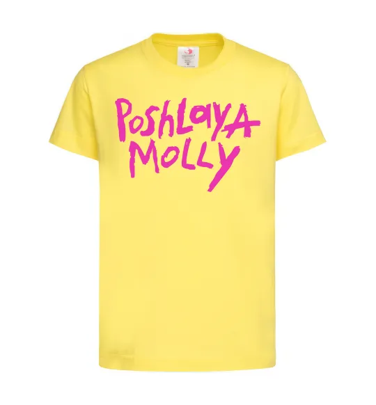 Дитяча футболка Poshlaya Molly logo Лимонний фото