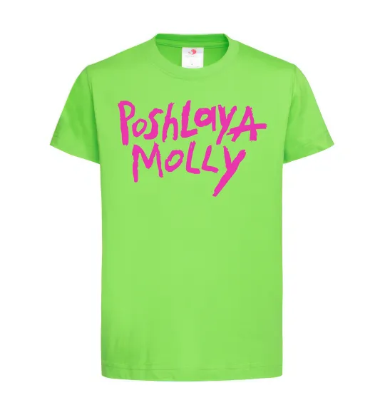 Дитяча футболка Poshlaya Molly logo Лаймовий фото