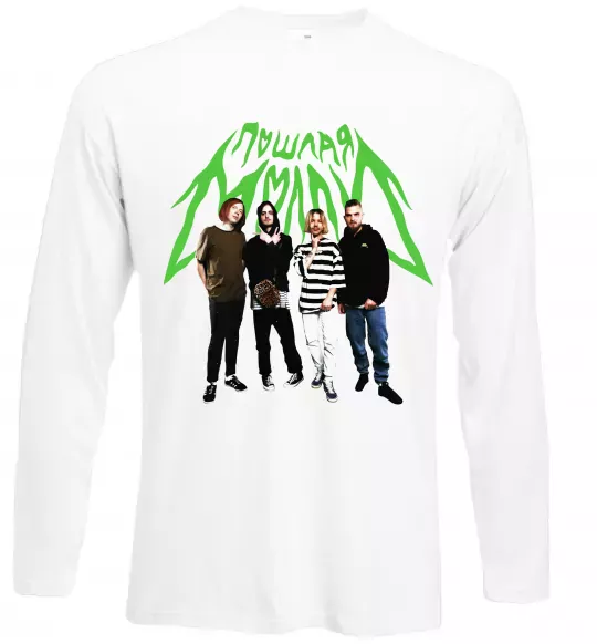 Лонгслів Пошлая Моллі гурт Білий фото