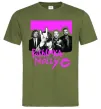 Мужская футболка Poshlaya Molly band pink Оливковый фото