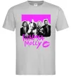 Мужская футболка Poshlaya Molly band pink Серый фото
