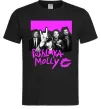 Мужская футболка Poshlaya Molly band pink Черный фото