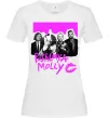 Жіноча футболка Poshlaya Molly band pink Білий фото