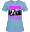 Жіноча футболка Poshlaya Molly band pink Блакитний фото
