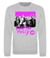 Свитшот Poshlaya Molly band pink Серый меланж фото