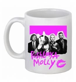 Чашка керамическая Poshlaya Molly band pink Чашка керамическая Poshlaya Molly band pink