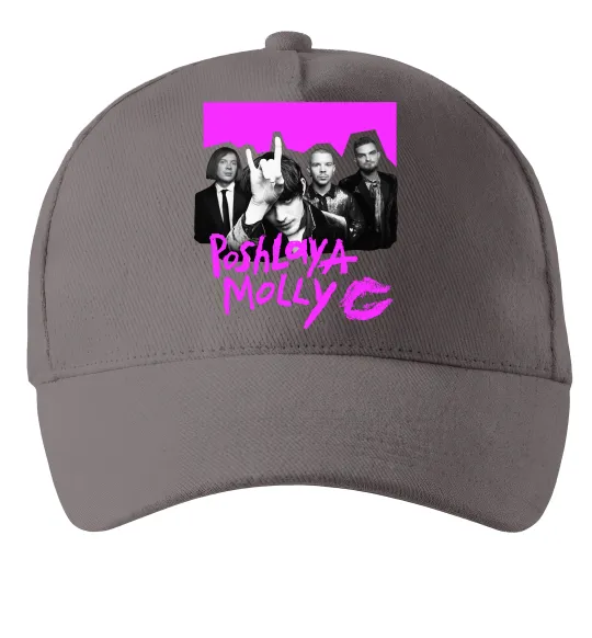 Кепка Poshlaya Molly band pink Сірий фото