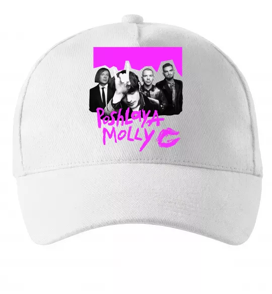 Кепка Poshlaya Molly band pink Белый фото