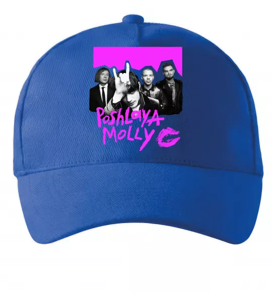 Кепка Poshlaya Molly band pink Ярко-синий фото