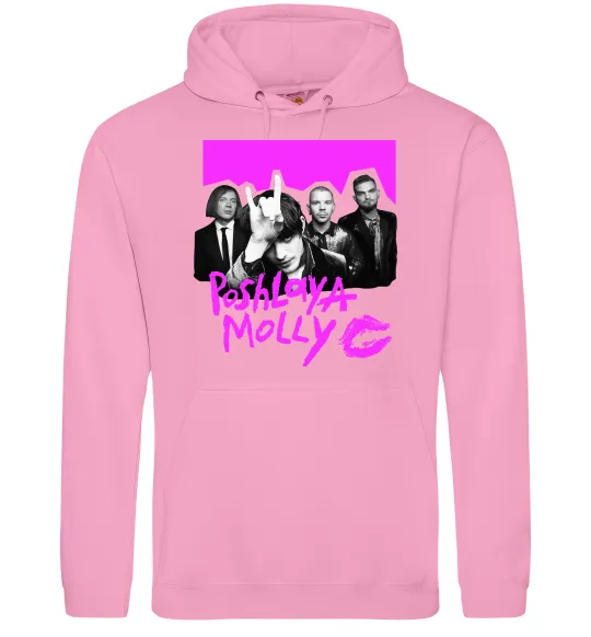 Чоловіча толстовка (худі) Poshlaya Molly band pink Рожевий фото
