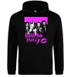 Мужская толстовка (худи) Poshlaya Molly band pink Черный фото