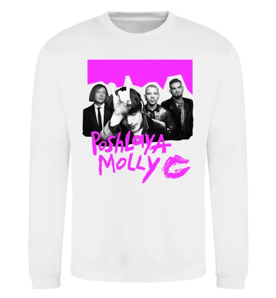 Світшот Poshlaya Molly band pink Білий фото