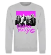 Світшот Poshlaya Molly band pink Сірий меланж фото