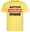 Чоловіча футболка Антон завжди правий Лимонний Чоловіча футболка Антон завжди правий Лимонний фото