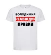 Дитяча футболка Володимир завжди правий Білий фото