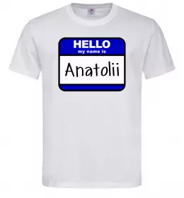 Мужская футболка Анатолій завжди правий Белый фото
