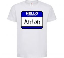 Дитяча футболка Hello my name is Anton