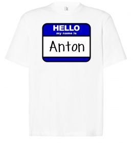 Футболка Оверсайз Hello my name is Anton