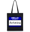 Еко-сумка Hello my name is Antonina Чорний фото