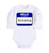 Детский боди Hello my name is Antonina Белый Детский боди Hello my name is Antonina Белый фото