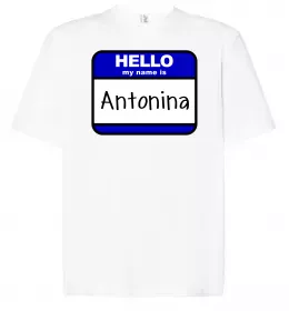 Футболка Оверсайз Погану людину Антоніною не назвуть Черный фото