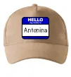 Кепка Hello my name is Antonina Песочный фото
