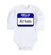 Дитячий бодік Hello my name is Artem Білий Дитячий бодік Hello my name is Artem Білий фото