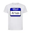 Детская футболка Hello my name is Artem Белый фото