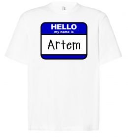 Футболка Оверсайз Hello my name is Artem