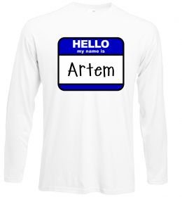 Лонгслив Hello my name is Artem