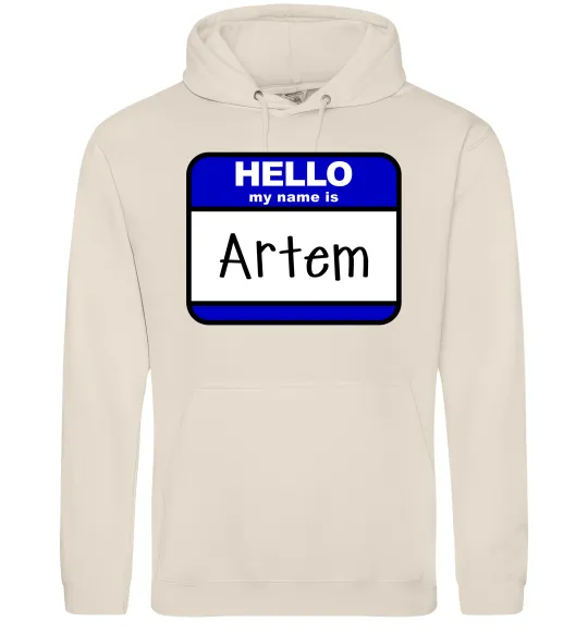 Чоловіча толстовка (худі) Hello my name is Artem Таш фото
