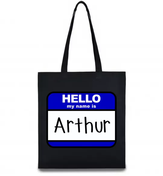 Еко-сумка Hello my name is Arthur Чорний фото