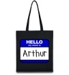 Еко-сумка Hello my name is Arthur Чорний фото