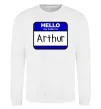 Свитшот Hello my name is Arthur Белый фото