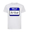 Детская футболка Hello my name is Arthur Белый фото