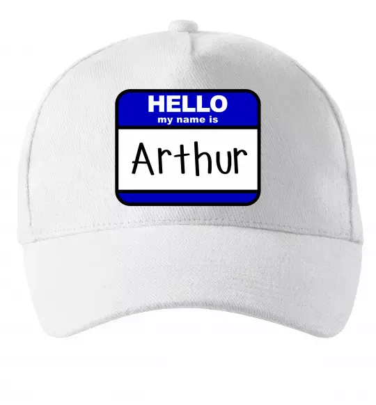 Кепка Hello my name is Arthur Білий фото