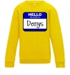 Детский Свитшот Hello my name is Denys Солнечно желтый фото